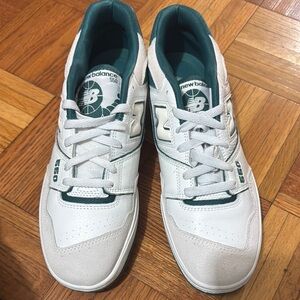 New Balance 550 White and Teal Men's Shoes